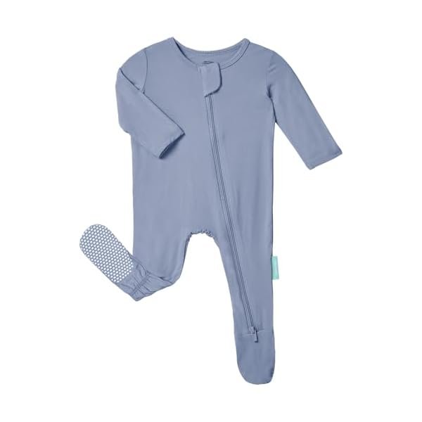 Baby Zipper Footie Pajamas, Supersoft Bamboo Rayon Baby Footed Pjs Boy Girl 0-3-6-9-18-24 Month Coverall Sleepers