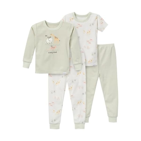 Unisex Baby Unisex-baby Toddler Snug Fit 4-piece Pajama Set