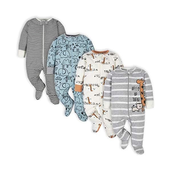 baby-boys 4 Pack Sleep 'N Play Footie