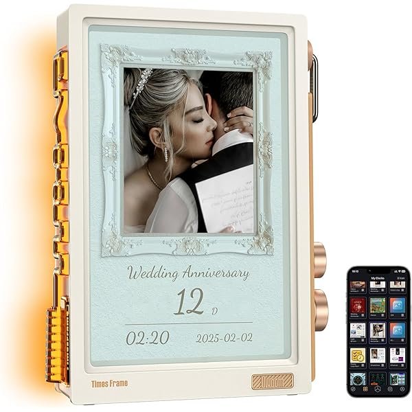 Times Frame-10.1" WiFi Digital Picture Frame with 64GB, Free App with No Subscription Fees, Supports Uploading Photos/Videos/Calendars/Weather/Sports Scores and Various DIY Content