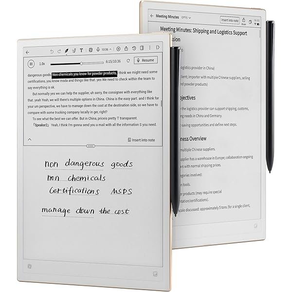 AINOTE 2, 10.65" E-Ink Tablet, AI Note Taking Tablet for Meeting, Ultra-Thin 4.2mm Digital Notebook with Voice-to-Text, 16-Language Transcription, Handwritten-to-Text, Ideal for Work&Study