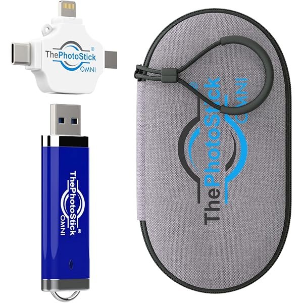 ® Omni 256GB + Protective Case - Secure Photo & Video Backup and Transfer, Digital File Organization, USB & Multiport Connection for Phones, Tablets and Computers, Water Resistant Case